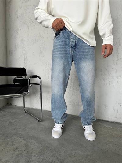 Açık Mavi Baggy Kot Pantolon