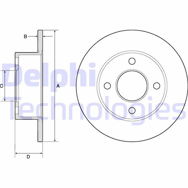 Audi 100 80 90 Cabrio Coupe Arka Fren Diski Deliksiz DELPHI