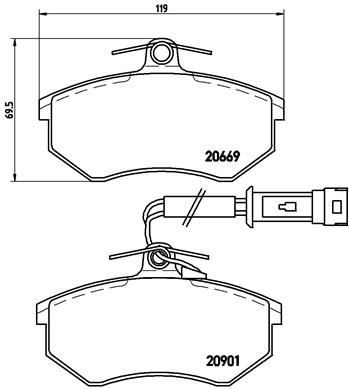 Audi 100 200 A5 Quattro Tiggo Fren Balatası BREMBO