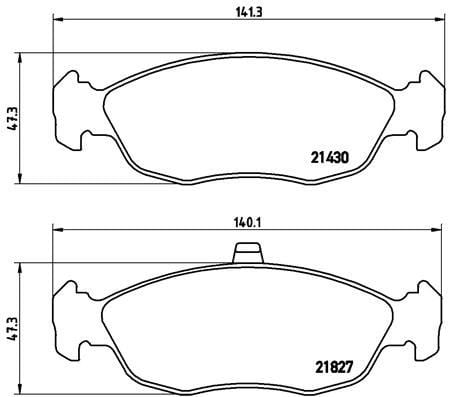 Peugeot 106 205 306 Citroen Xsara Saxo Ön Fren Balatası Fişsiz 247mm BREMBO