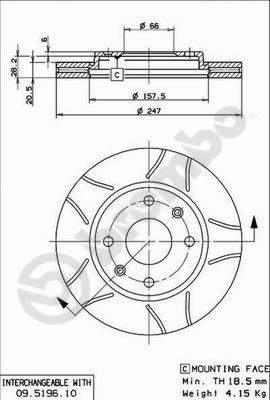 Peugeot 106 Ön Fren Aynası BREMBO