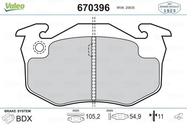 Peugeot 106 Arka Fren Balatası VALEO
