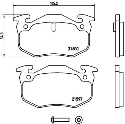 Peugeot 106 Arka Fren Balatası İnce Tip BREMBO