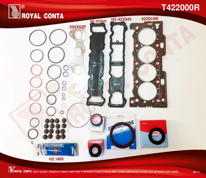 Peugeot 206 207 307 1007 Citroen C2 C3 C4 1.4 16V Motor Takım Contası Keçeli... ROYAL