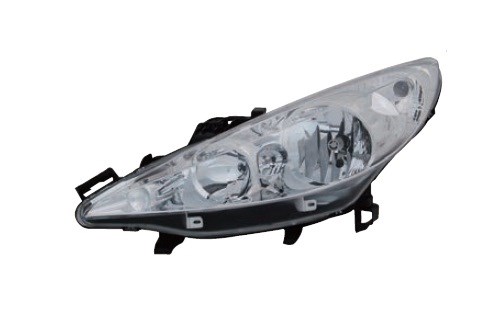 Peugeot 207 Ön Sol Far Elektrik Motorlu TYC