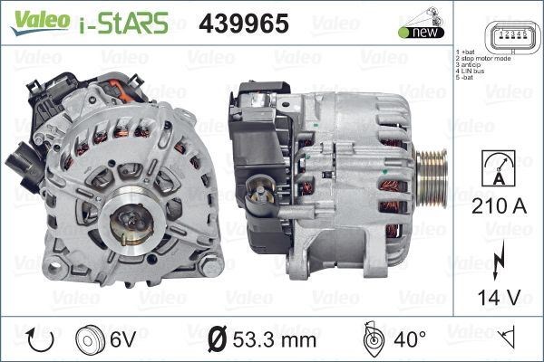 Peugeot Citroen Alternatör [14V 180A 1.5-1.6 BlueHDI Stop-Start] VALEO