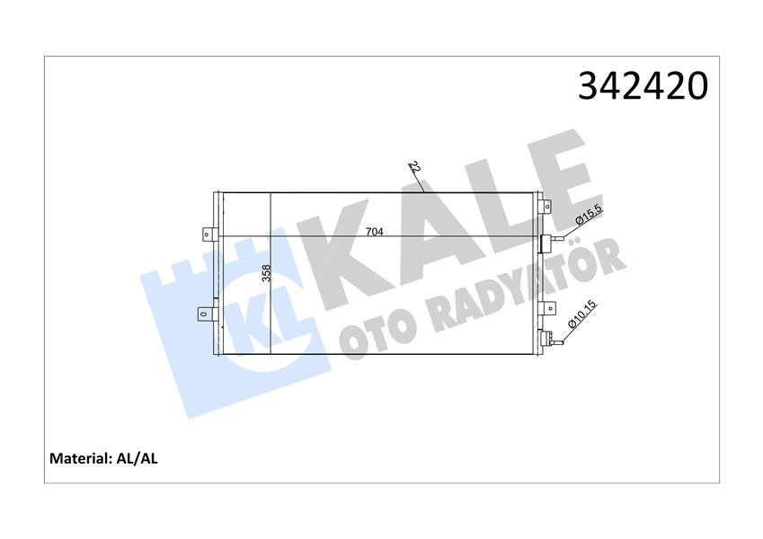 Chrysler 300M Klima Kondenseri KALE-RADYATOR