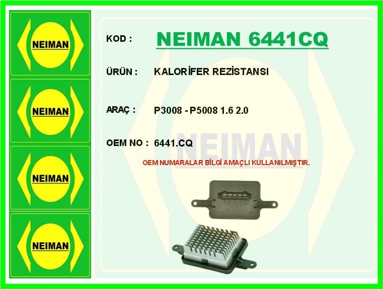 Peugeot 3008 5008 1.6 2.0 Kalorifer Rezistansı BESCHER