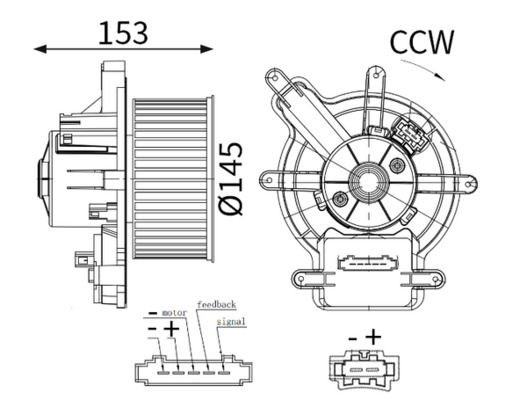 Peugeot 3008 5008 Citroen DS5 Kalorifer Motoru Blower MAHLE