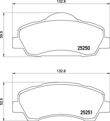 Peugeot 301 Ön Fren Balatası 266mm BREMBO