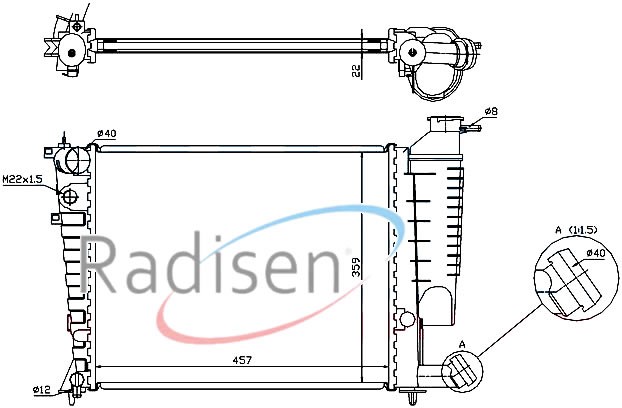 Peugeot 306 Radyatör Klimasız RADISEN