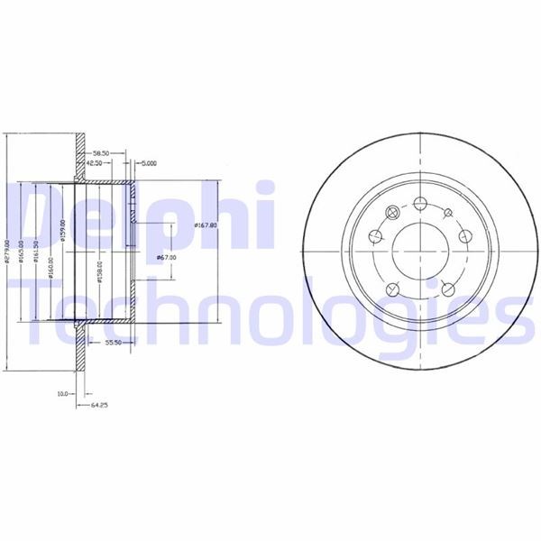 BMW 316 318 324 Ön Fren Diski Deliksiz DELPHI
