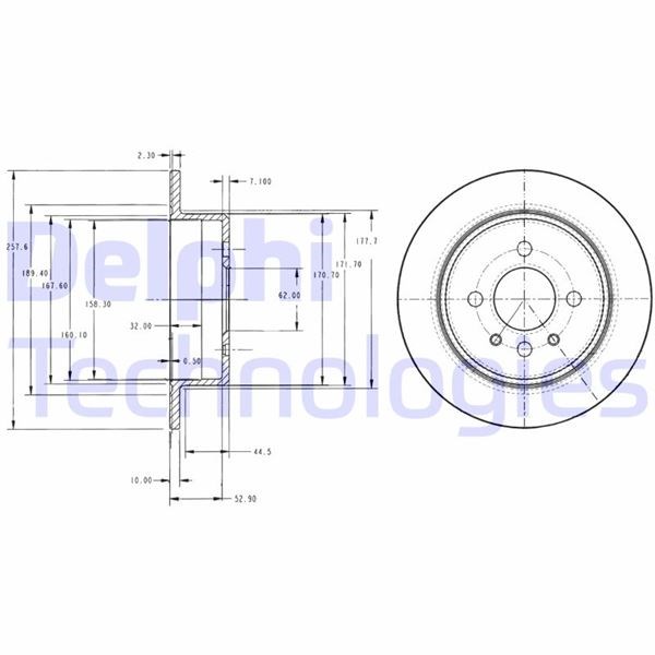 BMW 316 318 320 323 324 325 Arka Fren Diski Deliksiz DELPHI