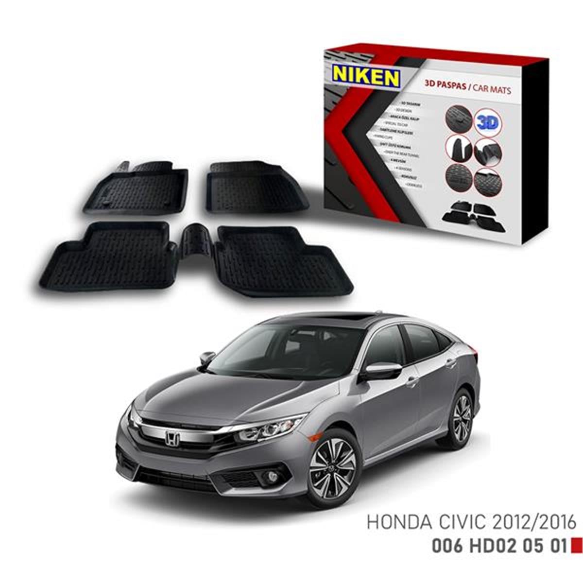 3D Paspas Honda Cıvıc 2012-2016