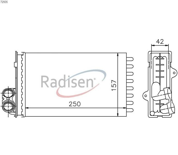 Peugeot 405 Kalorifer Radyatörü RADISEN