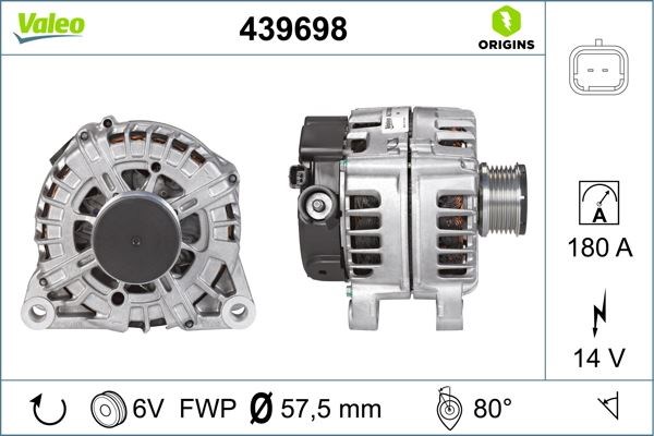 Peugeot 407 Partner Tepee Expert Tepee Citroen C4 C5 Jumpy Scudo Alternatör... VALEO