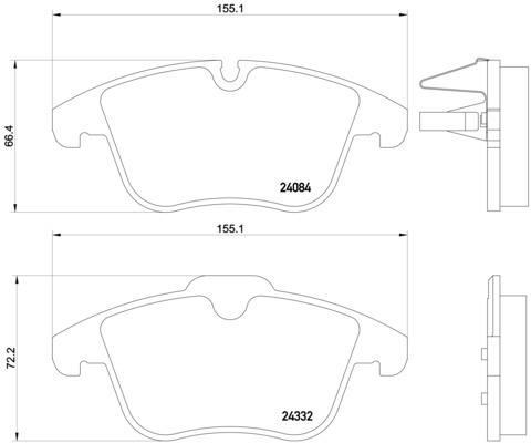 Peugeot 407 Ön Fren Balatası Fişli BREMBO