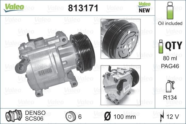 Fiat 500 Klima Kompresörü 1.1 1.2 1.4 VALEO