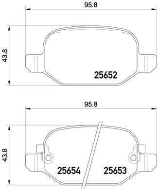 Fiat 500L Arka Fren Balatası BREMBO