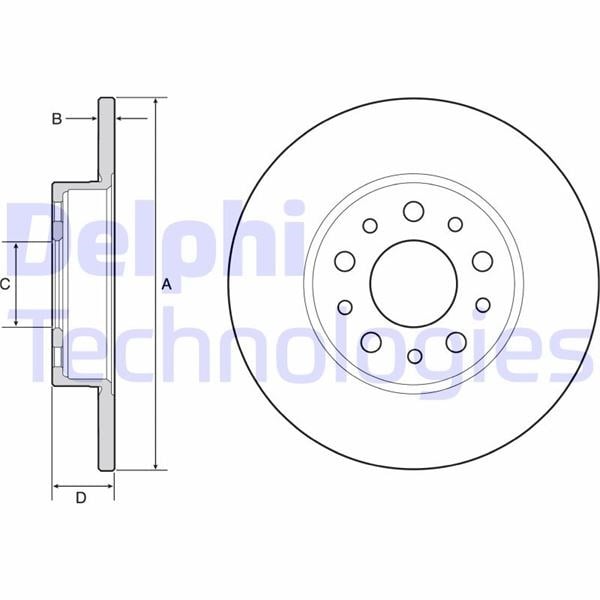 Fiat 500L Egea Arka Fren Diski DELPHI
