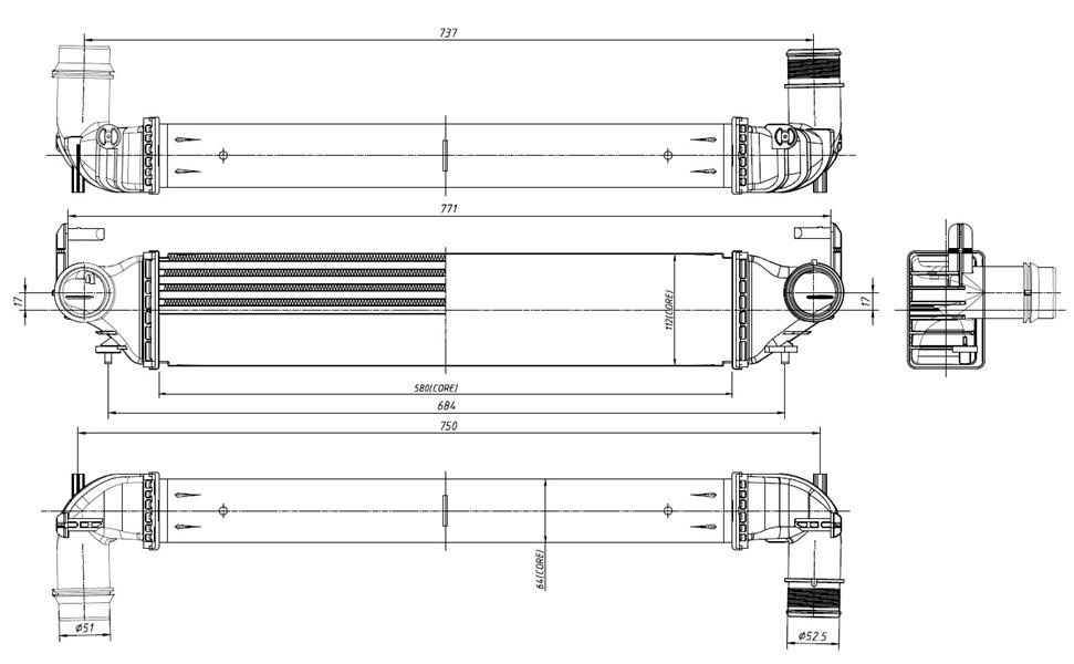 Fiat 500X Intercooler RADISEN