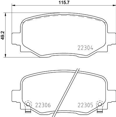 Fiat 500X Arka Fren Balatası BREMBO