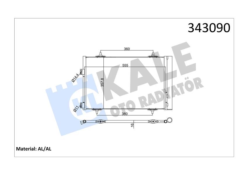 Peugeot 508 Klima Kondenseri Radyatörü KALE-RADYATOR