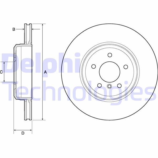 BMW 530 535 540 545 550 635 645 650 Arka Fren Diski Delikli DELPHI
