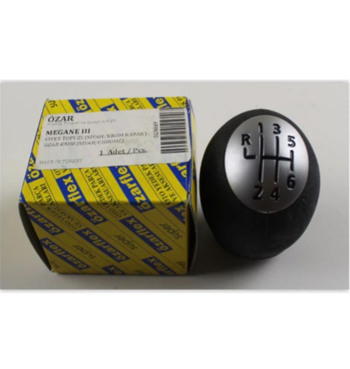 6R069 Vites Topuzu Megane 3-Fluence Ym. Siyah-Krom