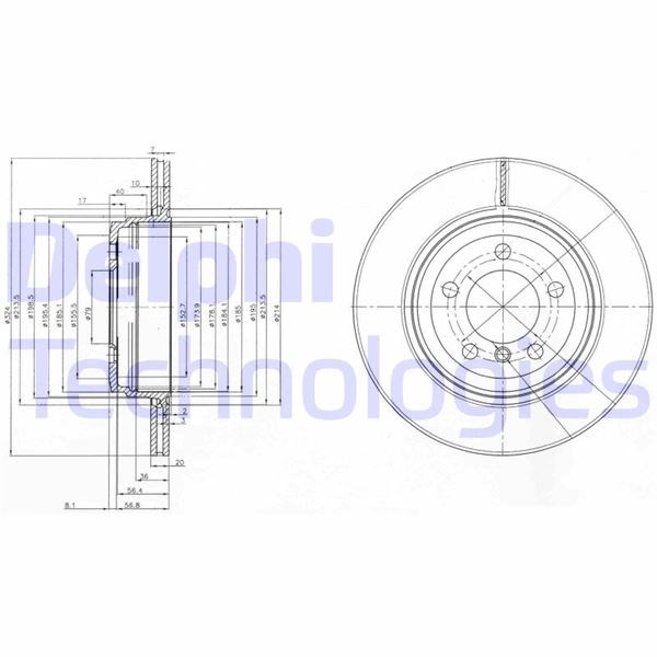 BMW 730 Arka Fren Diski Delikli DELPHI