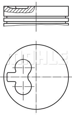 Audi 80 90 1.6 TD 100 2.0 TD Motor Piston Segman 77.01mm MAHLE