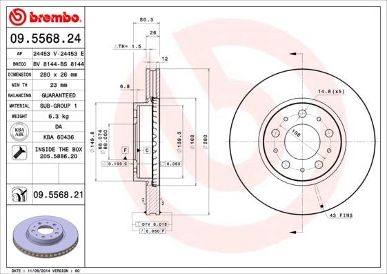 Volvo 850 Ön Fren Aynası BREMBO