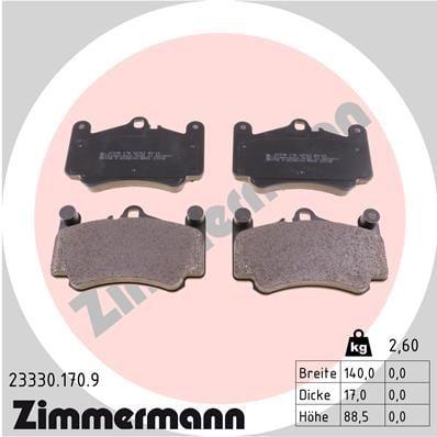 Porsche 911 Ön Balata ZIMMERMANN