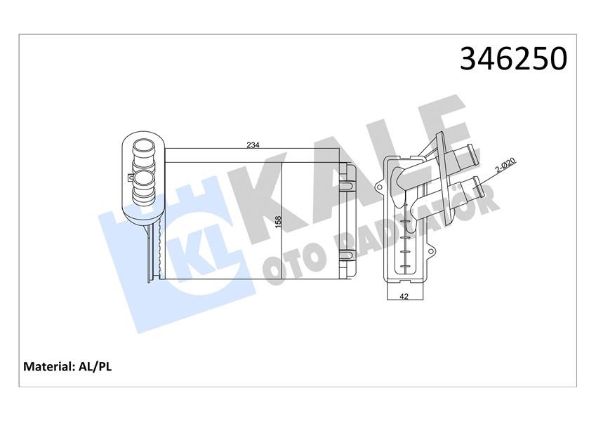Audi A3 Kalorifer Radyatörü 1.4 KALE-RADYATOR