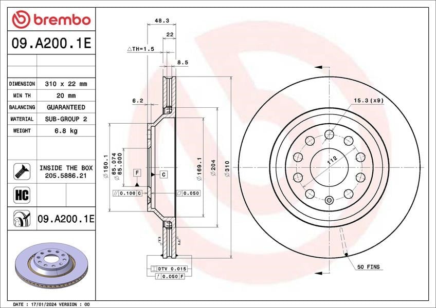 AUDI A3 Sportback DİSK PEDİ KİTİ BREMBO