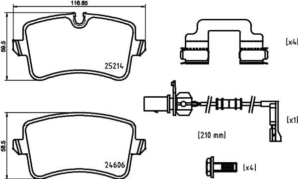 Audi A4 Arka Fren Balatası BREMBO