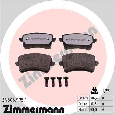 Audi A4 Arka Balata ZIMMERMANN