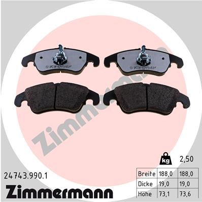 Audi A4 Ön Fren Balatası Fişli ZIMMERMANN
