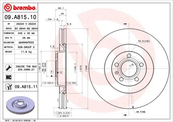 Audi A4 Ön Fren Diski BREMBO