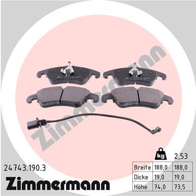Audi A4 Ön Fren Balatası Fişli ZIMMERMANN