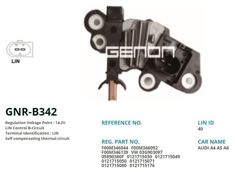 Audi A6 Alternatör Konjektörü 12V LIN GENON
