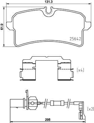 Audi A8 Arka Disk Balata BREMBO