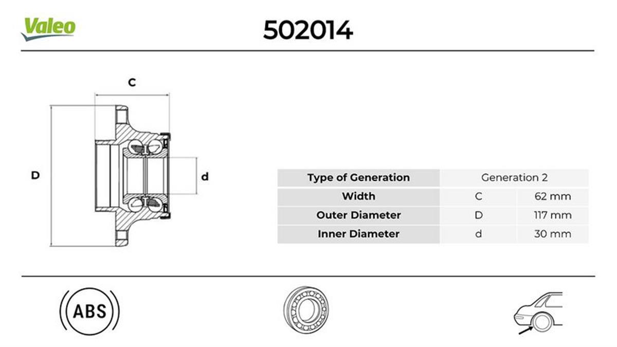 Fiat Doblo Bipper Tempra Arka Teker Poryası Rulmanlı Abs'li 1606635380-46512973-71714463