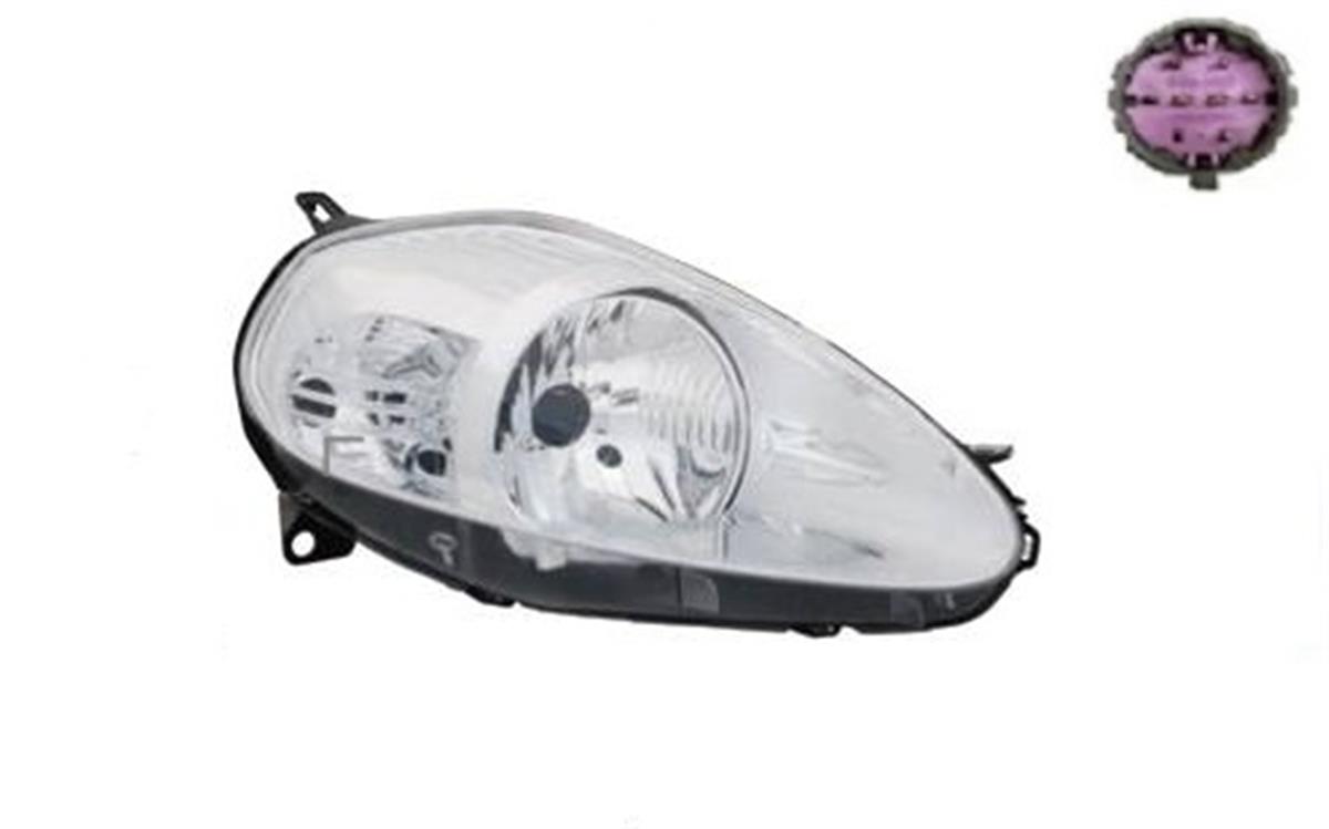 Fiat Grande Punto Ön Far Elektrik Motorlu Krom Mor Soket Sağ (2008-2009) 51840989