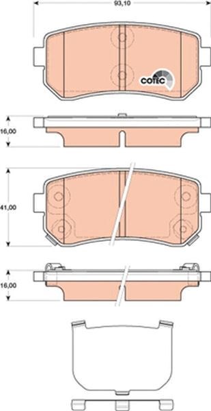 Hyundai Accent Era i30 ix35 Kia Ceed Sportage Rio Arka Fren Balatası TRW
