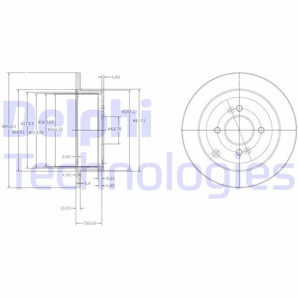 Hyundai Accent Era Arka Fren Diski Dolu Tip DELPHI