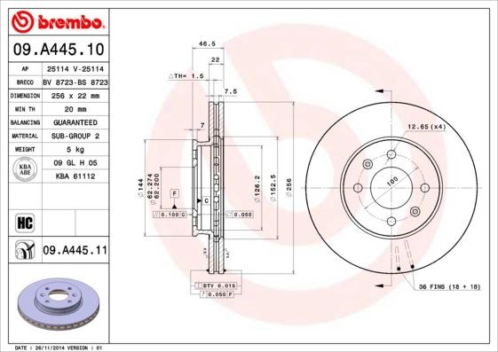 Hyundai Accent Era i20 Ön Fren Diski Hava Kanallı BREMBO