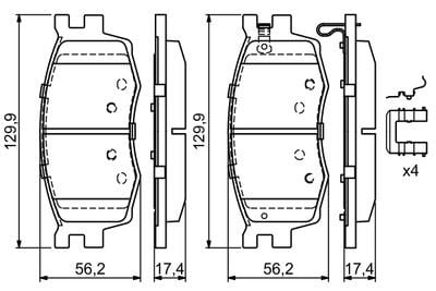 Hyundai Accent Era Ön Fren Balatası Aksesuarlı BOSCH