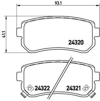 Hyundai Accent Era Arka Fren Balatası 1.4L G4EE / i30 1.4L 1.6L / ix35 1.6L... BREMBO