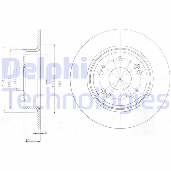 Honda Accord Arka Fren Diski Dolu Tip DELPHI